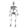 DIY Alloy Silver Skeleton Pendant Halloween Costume Party Keychain Crafts Vintage Skeleton Pendant for Jewelry Making