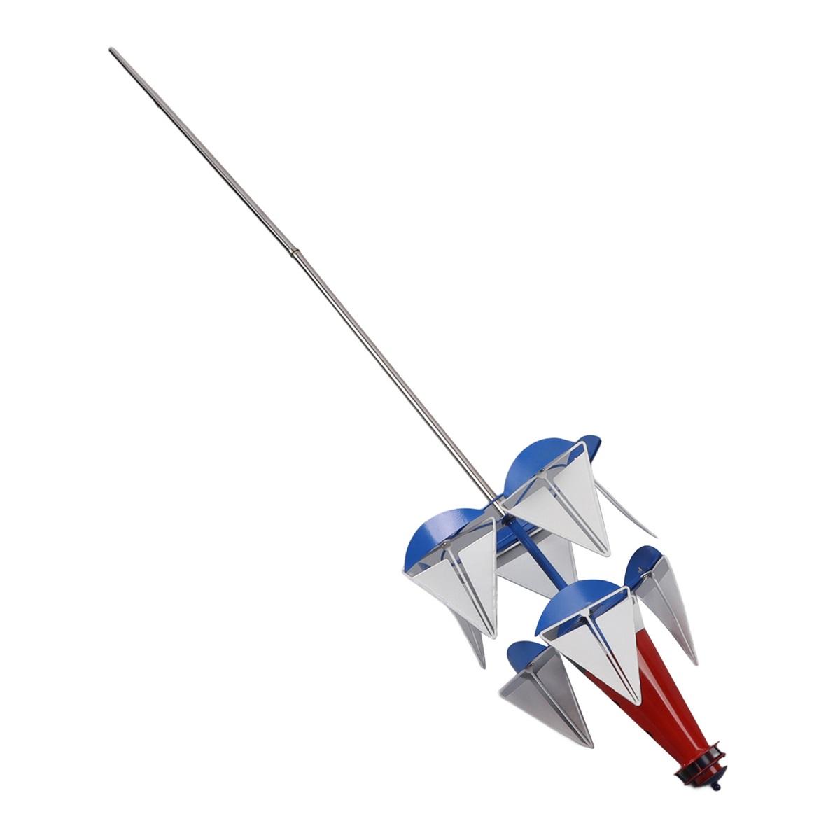 Sailboat Windmills Metal Bright Colors Lighthouse Sailboat Decoration Art Wind Sculpture for Yard Garden