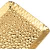 Fdit 25x11cm Towel Hammering Trays,Stainless Steel Multipurpose Dishwasher Dessert Tray That Suitable for Family Restaurant Use (Gold)