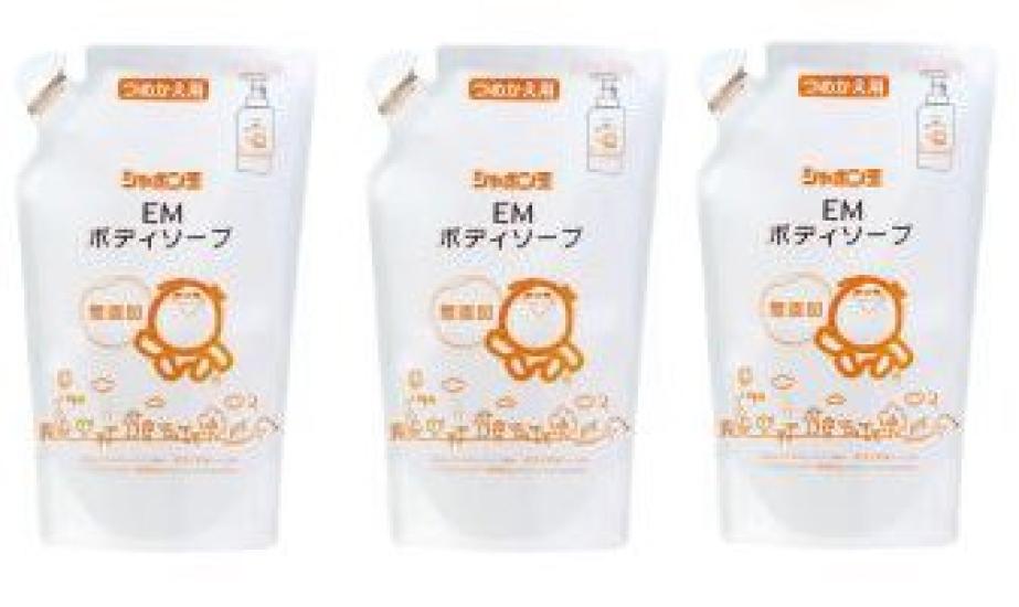 EM Body Shampoo, Shabon Dama Soap, Refill, 420ml, Set of 3