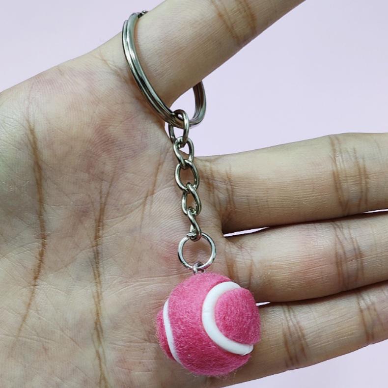 

Creative Tennis Keychain: 3.8cm Bag Charm, Gift, and Pendant Accessory