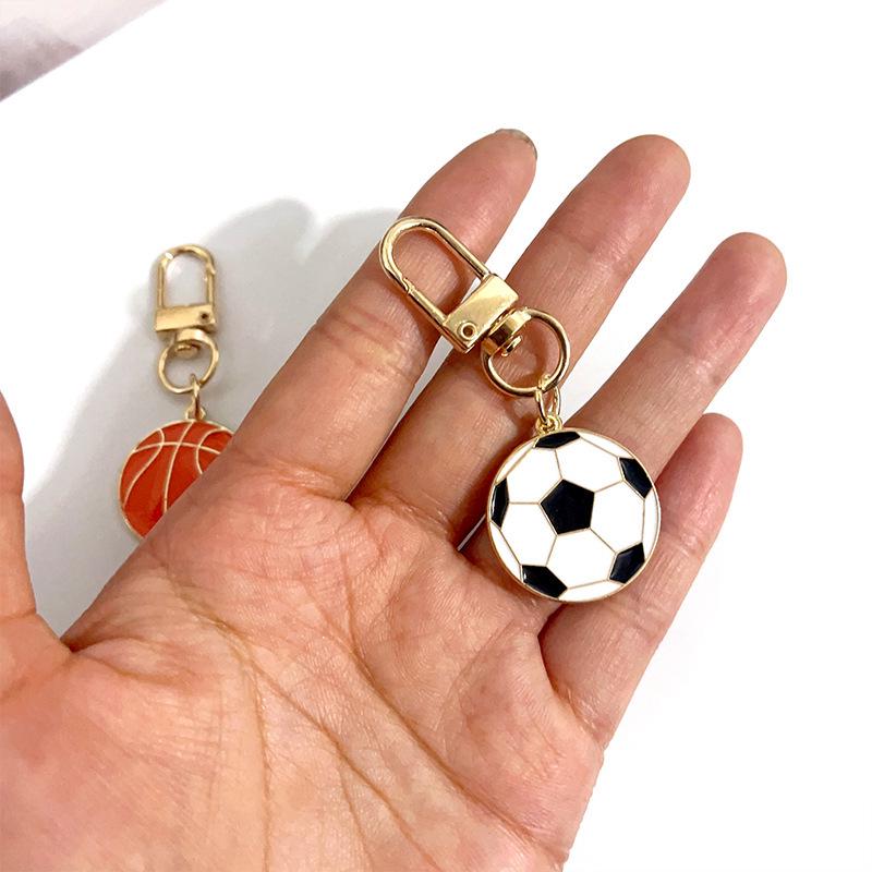 Creative Sports Keychain: Football & Basketball Athlete Souvenir Pendant