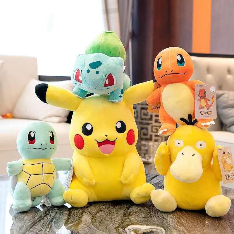 Original Pokemon Plush Charmander Squirtle Pikachu Plush Bulbasaur Anime Stuffed Animal Toy