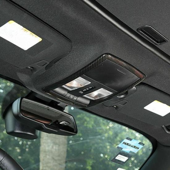 Carbon Fiber Interior Reading Lamp Light Cover Trim for Dodge Challenger 2010+