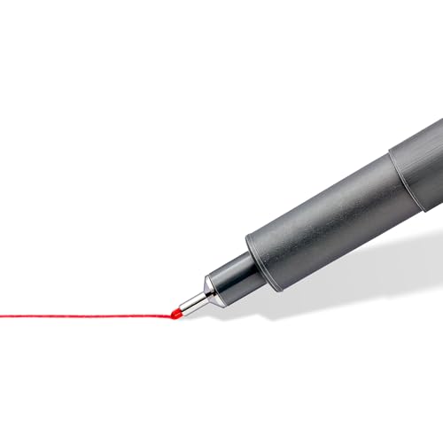 Staedtler Pigment Liner Wasserbasis Stift, 0,5mm, 6 Farben, 30805-SSB6