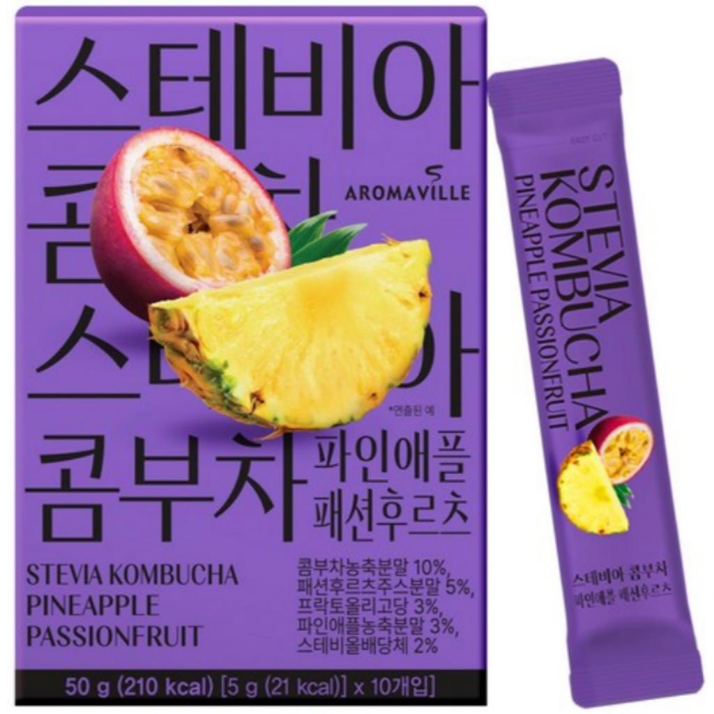 

[Аромавилль] Стевия Чайный гриб 150г(5гX30EA) Pineapple&PassionFruit 10