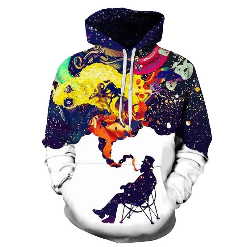 Newest Rainbow Graffiti 3D Printed Man Women Fashion Y2K Hoodie Oversized Streetwear Pullovers Hooded Sweatshirts