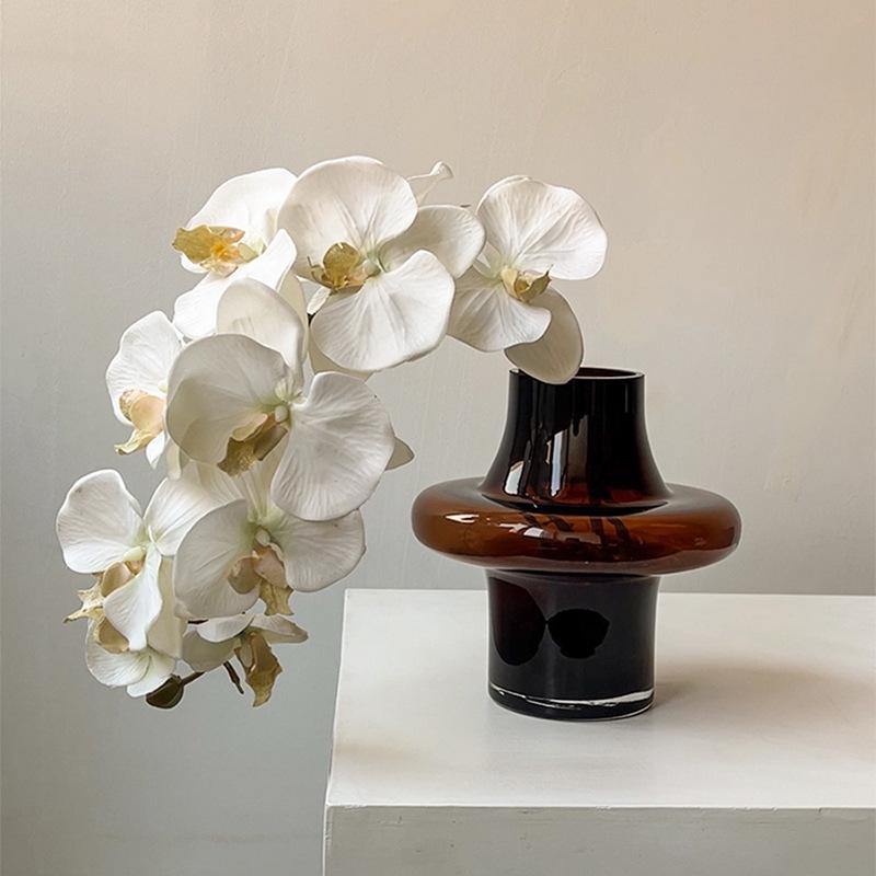 Light Luxury Phalaenopsis Artificial Floral Arrangement for Dining Table Decoration