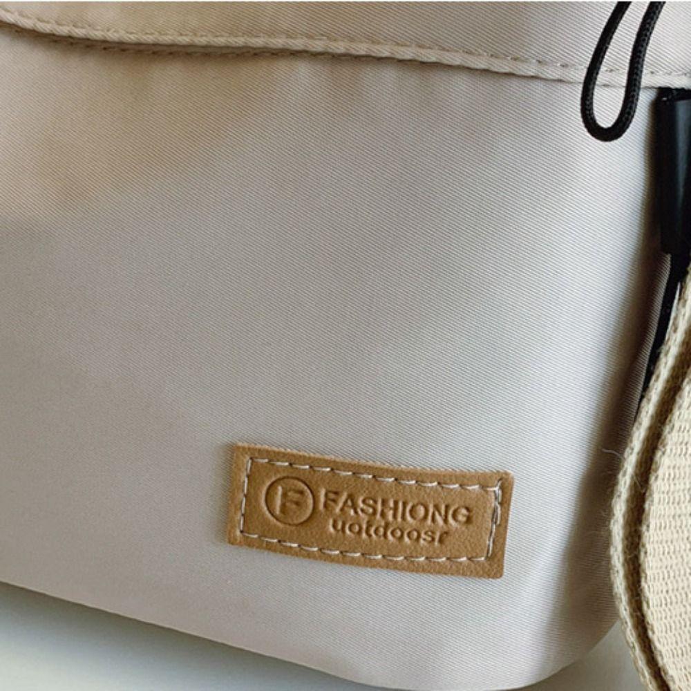 Causal Nylon Crossbody Bag Large Capacity Sports Shoulder Bag Simple Square Message Bag Outdoor