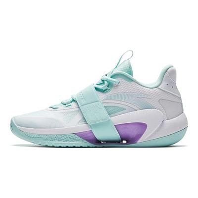 Lite Anti-Slip Durable Mid-Top Basketball Shoes Men Sneakers White Green 912321603S-1