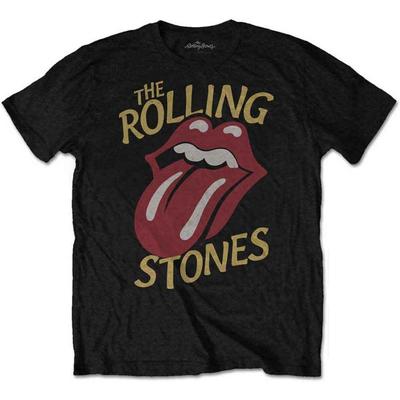 Rock Off offiziell lizenzierte Produkte The Rolling Stones Vintage Schriftart Offizielles T-Shirt Herren Unisex