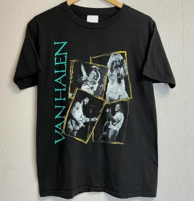 80s Van Halen Live Concert Tour Black Unisex Tshirt Size Unisex T-Shirt XL