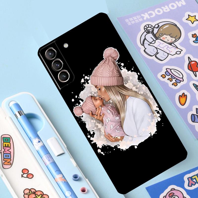 Fashion Super Mom Case For Samsung Galaxy S23 S22 S21 Ultra S20 FE S9 S10 Note 10 Plus Note 20 Ultra Full Cover