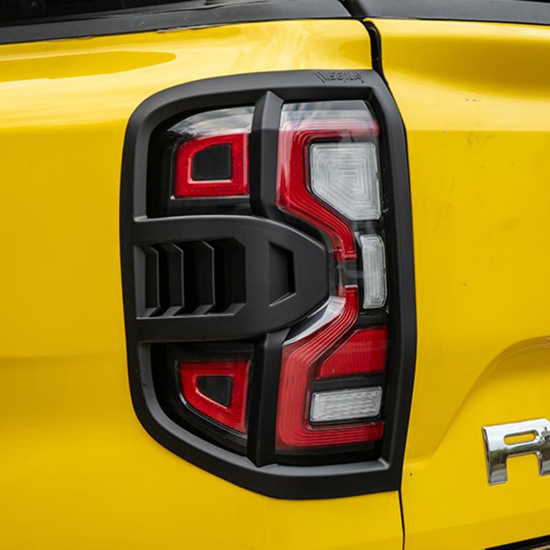 For Ford Ranger 2025 Taillight Cover Sticker Tail Light Protection Decorative Cover Upgrade Modification Accessories 2pcs Black