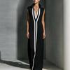 Summer New Sleeveless Slim Fit Stand up Collar Dress