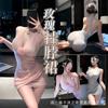 Sex Underwear Sexy Neck Rose Hip Skirt Pure Desire Deep V Uniform No-take-off Sleeping Clothes