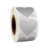 300 Sheets/roll of Heart-shaped Scratch Labels Rose Gold Kawaii School Stickers Thank You Cards for Package Stationery DIY
