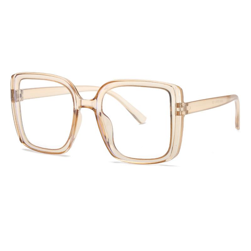 Oversized Frame Black Thick Frame Black Frame Glasses Men'S And Women'S Versatile Plain Artifact Anti-Blue Flat Mirror Fashion Trend