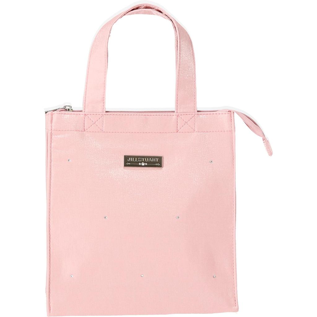 JILL STUART Women's Insulated Handkerchief Case, Size Small (09304001), Rhinestone Design, Pink (09304001A), Approx. 23cm Wide x 23cm Long x 13cm Deep