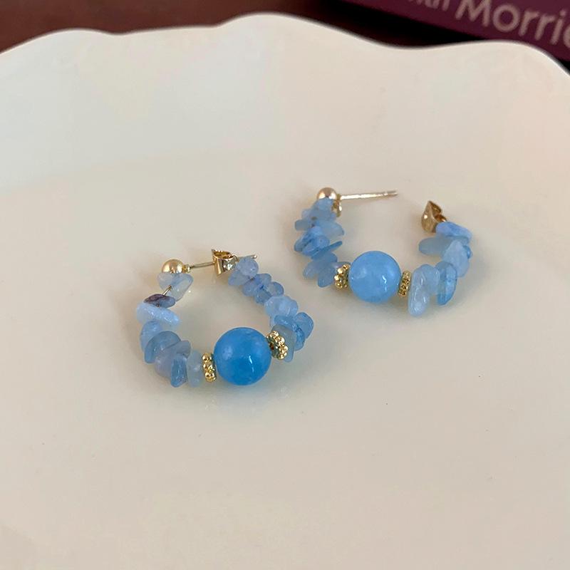 

Комплект колье на ключицу с жемчугом и аквамарином - Свежая, милая и элегантная коллекция украшений