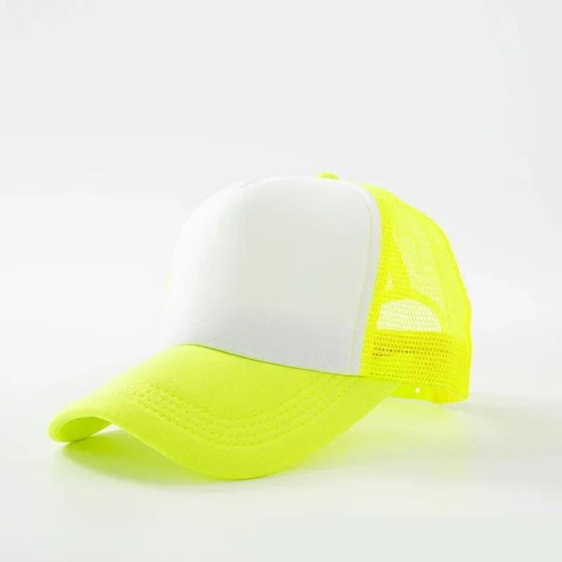 Custom Hat with Logo Printing Polyester Mesh Trucker Hat Adjustable Dad DIY Logo Baseball Cap for Men Women