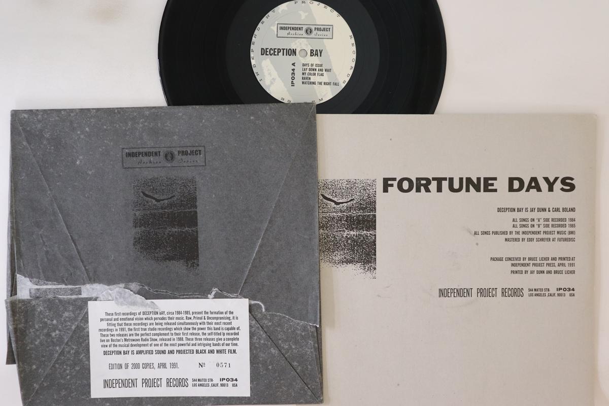 

10inch Record DECEPTION BAY Fortune Days IP034 INDEPENDENT PR 1991 US Rock Used