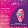 Disney W001990 Princess Time Teacher Watch with Pink Nylon Band Kids'