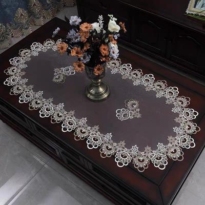 Wunderschöne Spitzentischdecke Europäischer Stil Stickmuster Spitze Dekorative Tischdecke Tischschmuck