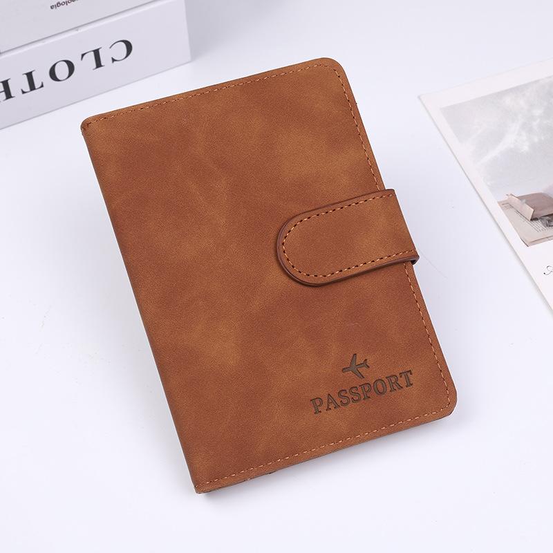 Pu Leather Passport Holder/Ticket Holder, Lightweight And Portable, Multi-Slot Storage Design, Passport Book Travel Wallet