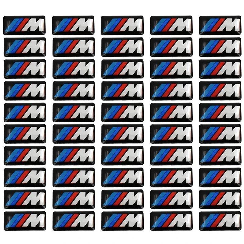 LYCQ5 50pcs Car steering wheel sticker Car Epoxy Sticker For bmw M Sticker X1 X3 X4 X5 X6 X7 e46 e90 f20 e60 e39 f10 Car accessories