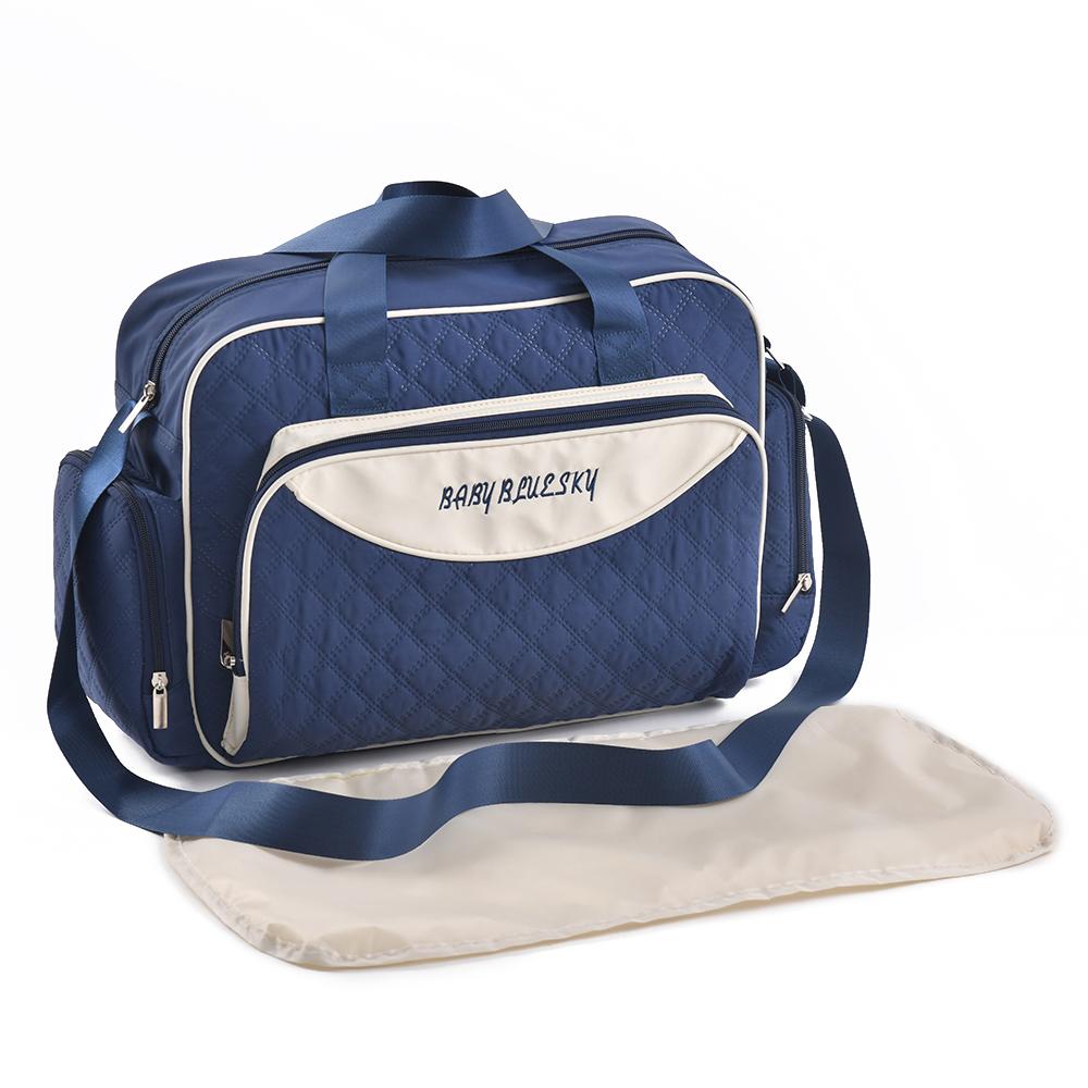 Fashionable And Multifunctional One Shoulder Mommy Bag, Sewing Embroidery, Large Capacity Crossbody Mommy Bag, Hand-Held Diaper