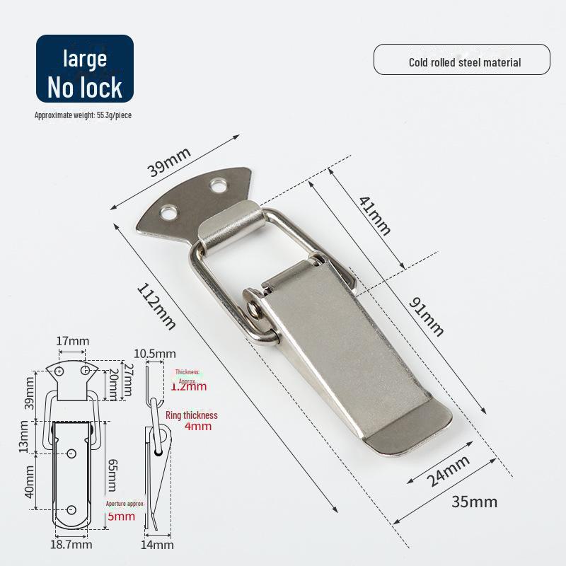 304 Edelstahl Entenschnabel Federverschluss für Holz- oder Metallkisten