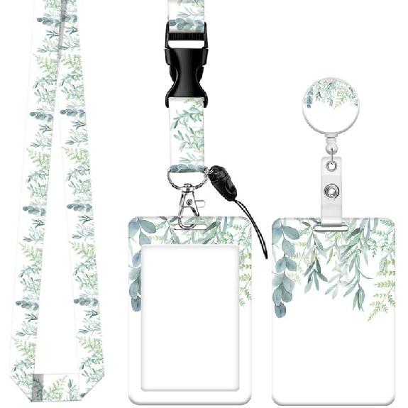 Badge Reels Retractable with Carabiner Reel Clip, ID Name Tag Work Badge Holder Belt Ferrule, Identity ID Badge Holder Cover Case for Office Work