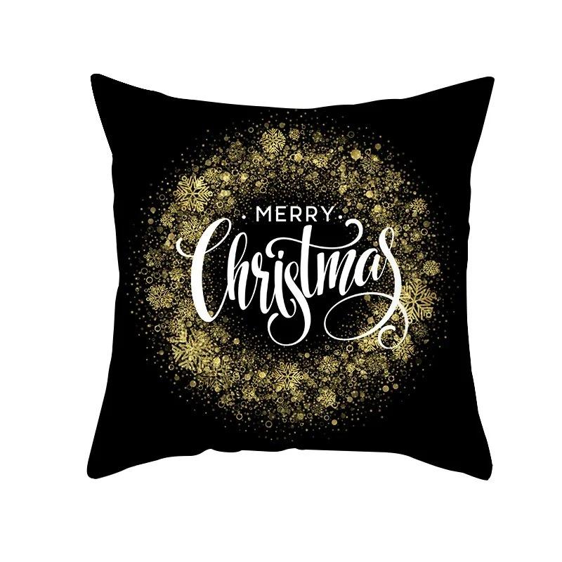 Christmas Themed Pillowcases Car Accessories Office Santa Claus Living Room Sofa Home Pillowcases