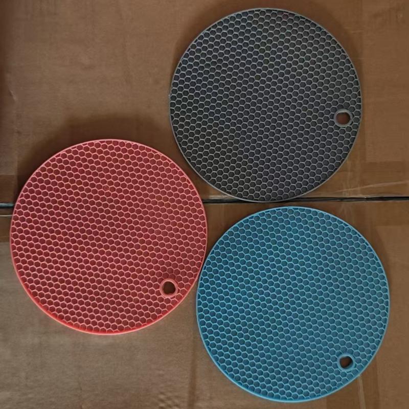 Round Heat Resistant Silicone Mat Drink Cup Coasters Insulation Non Slip Pot Holder Thicken Table Placemat Kitchen Accessories