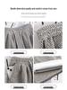 Women's Striped Wide-Leg Wool Pants, Spring/Autumn 2025: Loose, Casual, Drapey Twill with Silver Thread Detailing.