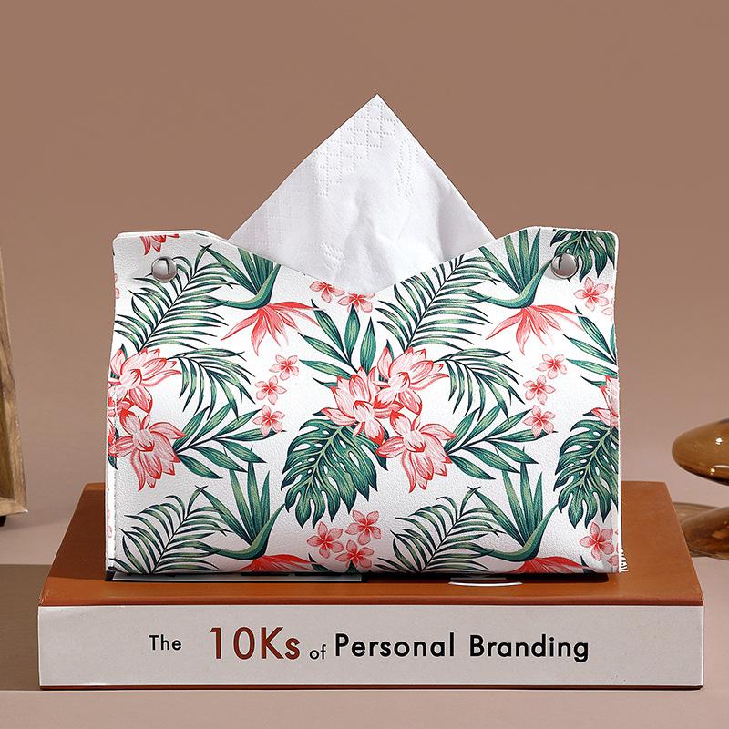 1 ks Obal na papírové utěrky Interiér auta Kožené Malování Stahovací Módní Krabička na kapesníky Úložný box Držák na kapesníky