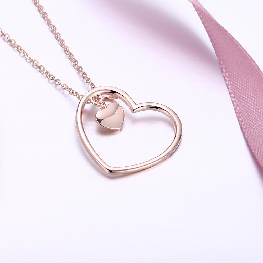 Women Creative Fashion Heart-shaped Pendant Necklace Simple Exquisite Necklace Ornament Great Gift for Mother's Day