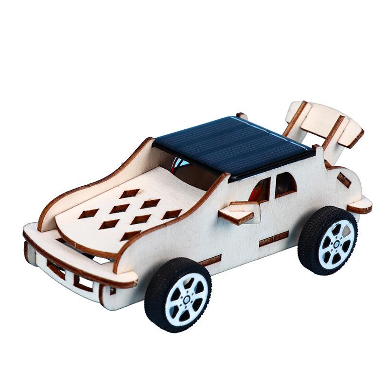 DIY STEM Solar Car Puzzle Kit - Handmade Educational Toy for Students