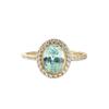 Luxury New Internet Celebrity Ins Fashion Sea Blue Zircon Ring, Simple Women's Jewelry Small Fragrant Style Gold-plated Jewelry