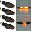 4 Stück Motorrad-Blinker, 14 LEDs, 12 V, bernsteinfarbene Lampe, Motorrad-Blinkerlicht, passend für Motorrad, Roller, Quad, Cruiser, Offroad