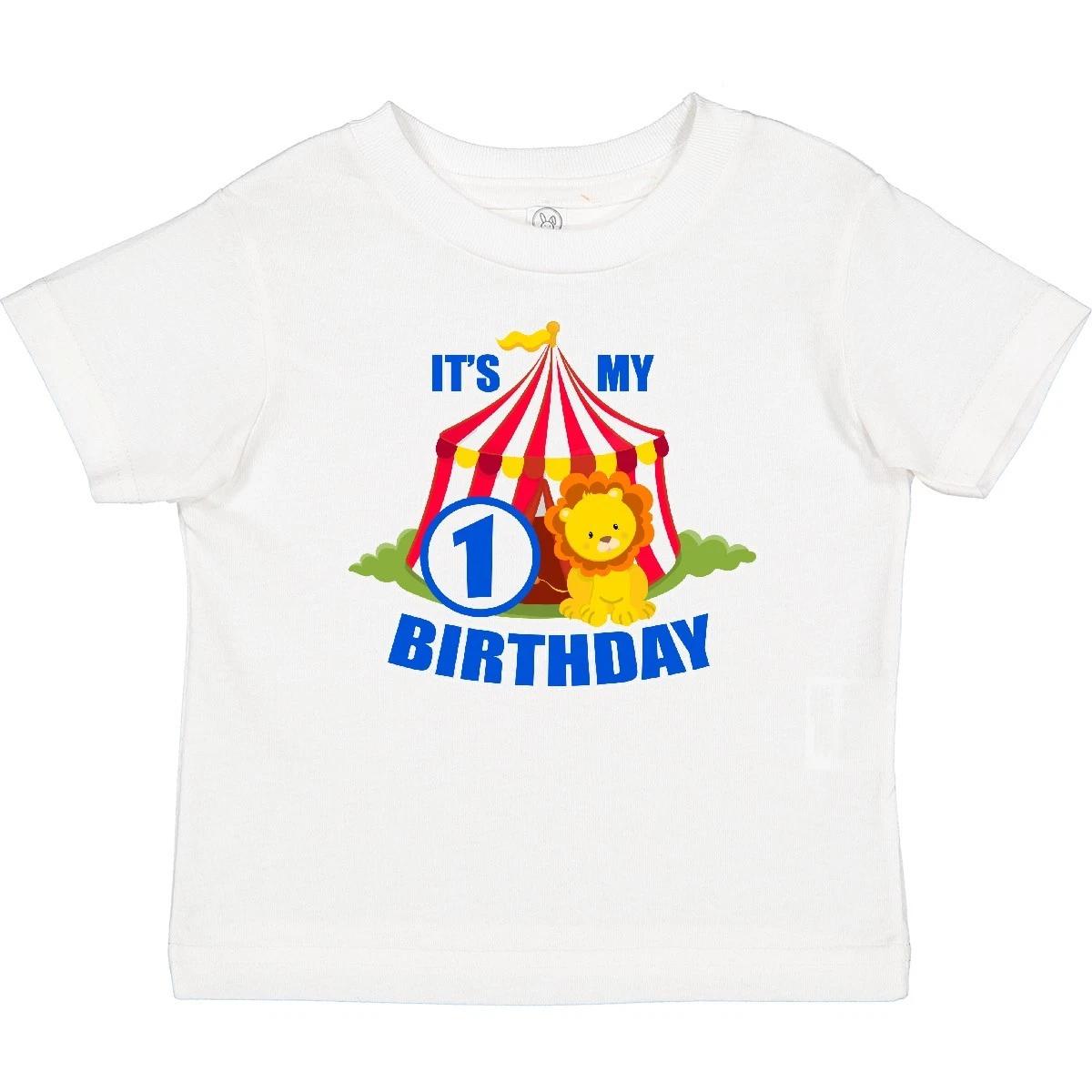 Inktastic Its My Birthday Circus Tent With Lion 1 Year Old Baby T-Shirt One 1st 110