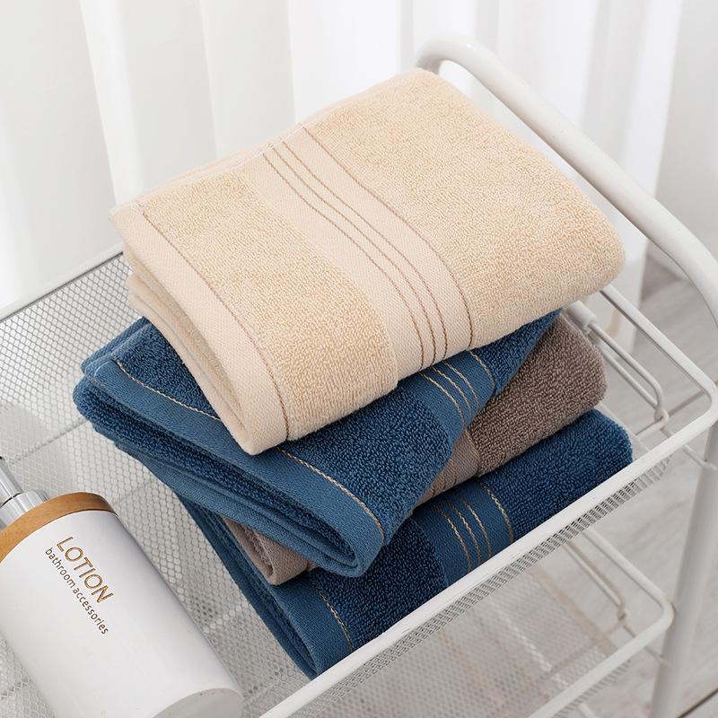 Thickened Cotton Towel With Strong Water Absorption Universal Towel For Adults And Children Solid ColorSkin Friendly Towel