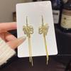 925 Sterling Silver Full Diamond Tassel Earrings – High-End European & American Style, Super Shiny, Luxurious Ear Jewelry for Women.