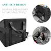 Car Seat Organizer, Collapsible Passenger Seat Organizer with Detachable Divider & Handle, Multiple-Pocket Car Storage Organization for Console Floor