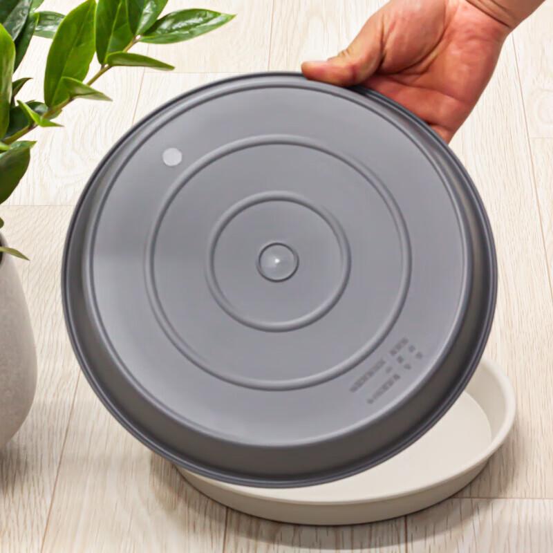 Beige Plastic Resin Flower Pot Drip Tray (100-Pack)