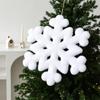 Soft-Furred Snow Crystalloid Christmas Tree Multiple Purpose Celebratory Adornment Environmentally Safe Design for Winter Festivities