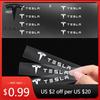 Adesivo de Carro Adesivos com Logo de Carro Tesla Lateral da Carroceria Para-lama Porta Janela Porta-malas Decalques Adesivos Decoração Exterior Para Tesla Modelo 3 Modelo S X
