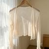 2026 Summer Sheer Ice Silk Bow Cardigan with Sun Protection