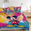 3pcs Mickey with Wings Quilt Cover Set (1 Quilt Cover + 2 Pillowcases Without Pillow Core), High-Definition Printing for Home and Dormitory.B064